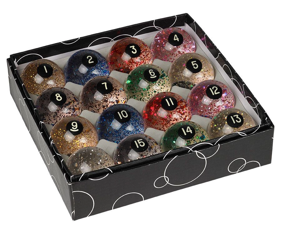 Action Glitter Billiard Ball Set 3 Action Glitter Billiard Ball Set