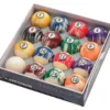 Action White Swirl Marble Pool Ball Set -Billiards Store bbwm 01