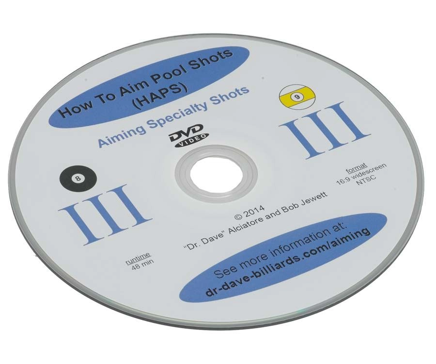 Dr. Dave's How To Aim Pool Shots DVD 3 - Aiming Kick And Bank Shots 3 Dr. Dave's How To Aim Pool Shots DVD 3 - Aiming Kick And Bank Shots