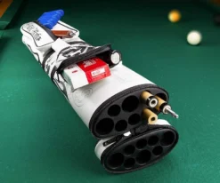 Eight Ball Mafia White Knuckles 3 Butt 5 Shaft Hard Case -Billiards Store ebmc35e 01 2
