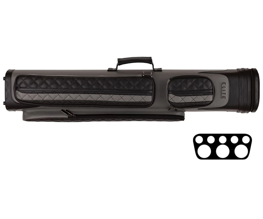 Elite 3x5 Vintage Cue Case- Black & Grey 4 Elite 3x5 Vintage Cue Case- Black & Grey - Image 2
