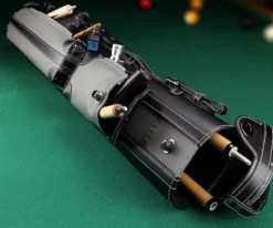 Elite 3x7 Vintage Cue Case Black -Billiards Store ecv37 grey 01 2