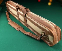 Elite 4x8 Vintage Vinyl Soft Cue Case Black -Billiards Store ecvs48 chestnut 04 2