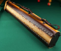 Instroke Tooled 3 Butt 5 Shaft Leather Case -Billiards Store ist35 rust 02