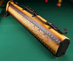 Instroke Tooled 3 Butt 7 Shaft Leather Case -Billiards Store ist37 rust 02