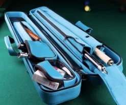 Molinari 2 Butt 4 Shaft Black/Cyan Hybrid Cue Case 13 Molinari 2 Butt 4 Shaft Black/Cyan Hybrid Cue Case -Billiards Store mlcf24 01 3