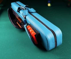 Molinari 2 Butt 4 Shaft Cyan/Black Flat Cue Case 13 Molinari 2 Butt 4 Shaft Cyan/Black Flat Cue Case -Billiards Store mlcf24 02 1