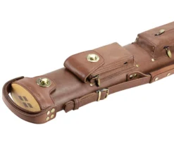 Tango Pampa Chestnut 2 Butt 4 Shaft Leather Cue Case -Billiards Store tapm24 chestnut 03