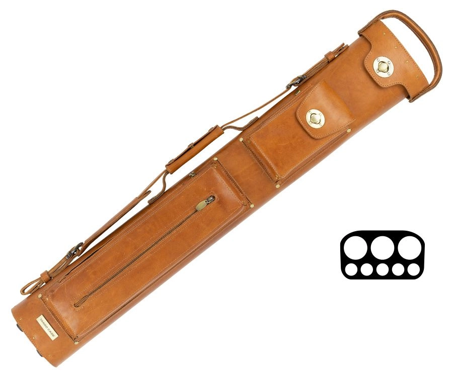 Tango Pampa Tan 3 Butt 5 Shaft Leather Cue Case 3 Tango Pampa Tan 3 Butt 5 Shaft Leather Cue Case