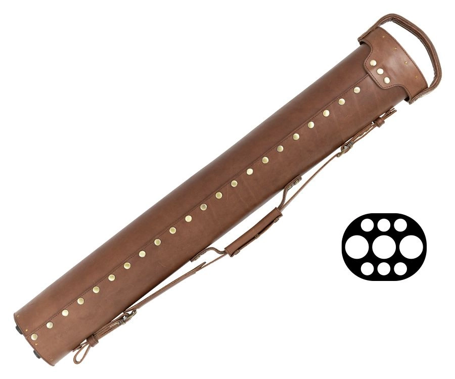 Tango Pampa Chestnut 3 Butt 6 Shaft Leather Cue Case 4 Tango Pampa Chestnut 3 Butt 6 Shaft Leather Cue Case - Image 2