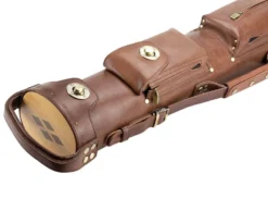 Tango Pampa Chestnut 3 Butt 7 Shaft Leather Cue Case -Billiards Store tapm37 chestnut 03